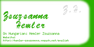 zsuzsanna hemler business card